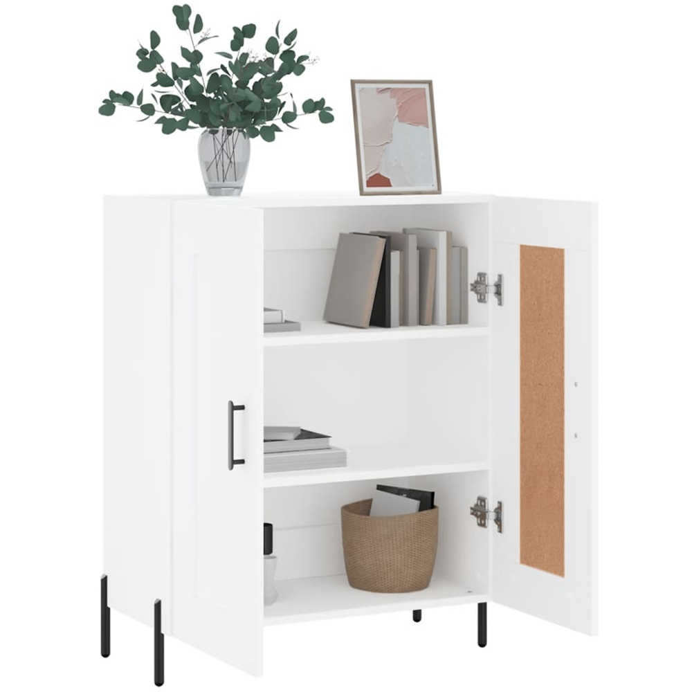 vidaXL 2 Door White Sideboard Image 4