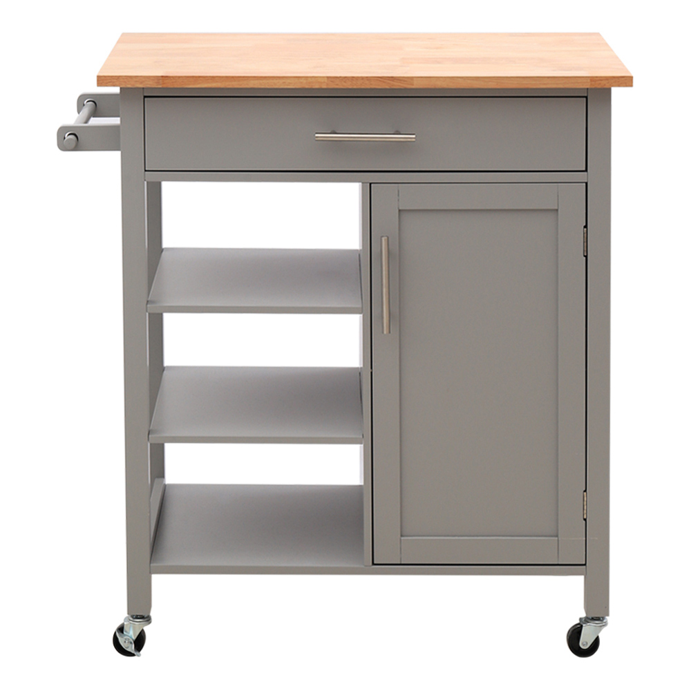Living and Home Catering Trolley Cart with Cabinet Image 3