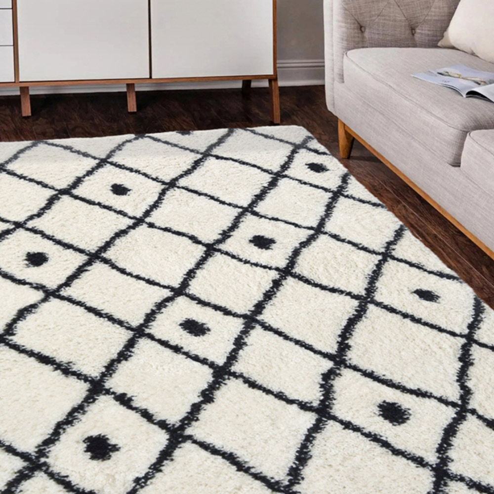 Homemaker White Snug Nomadic Shaggy Rug 160 x 230cm Image 5