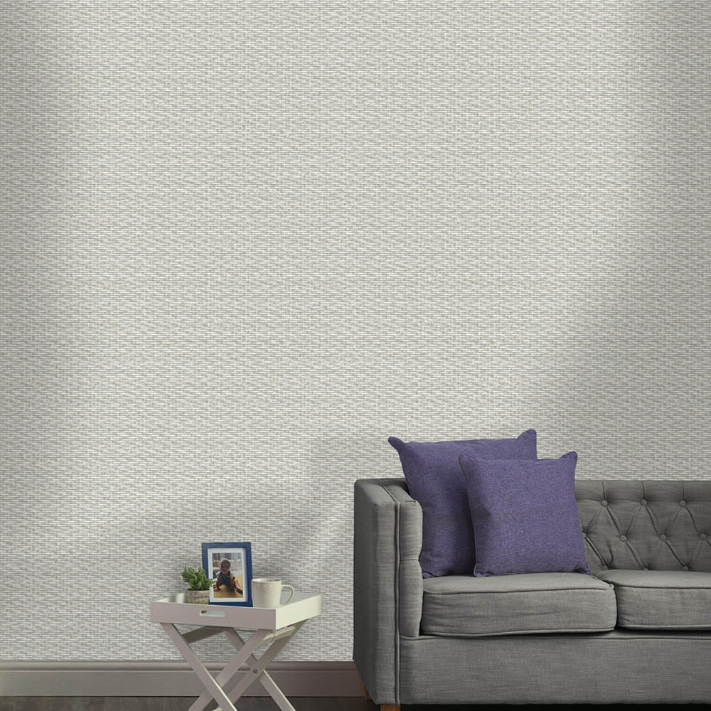 Holden Decor Twill Weave Grey Wallpaper Image 3