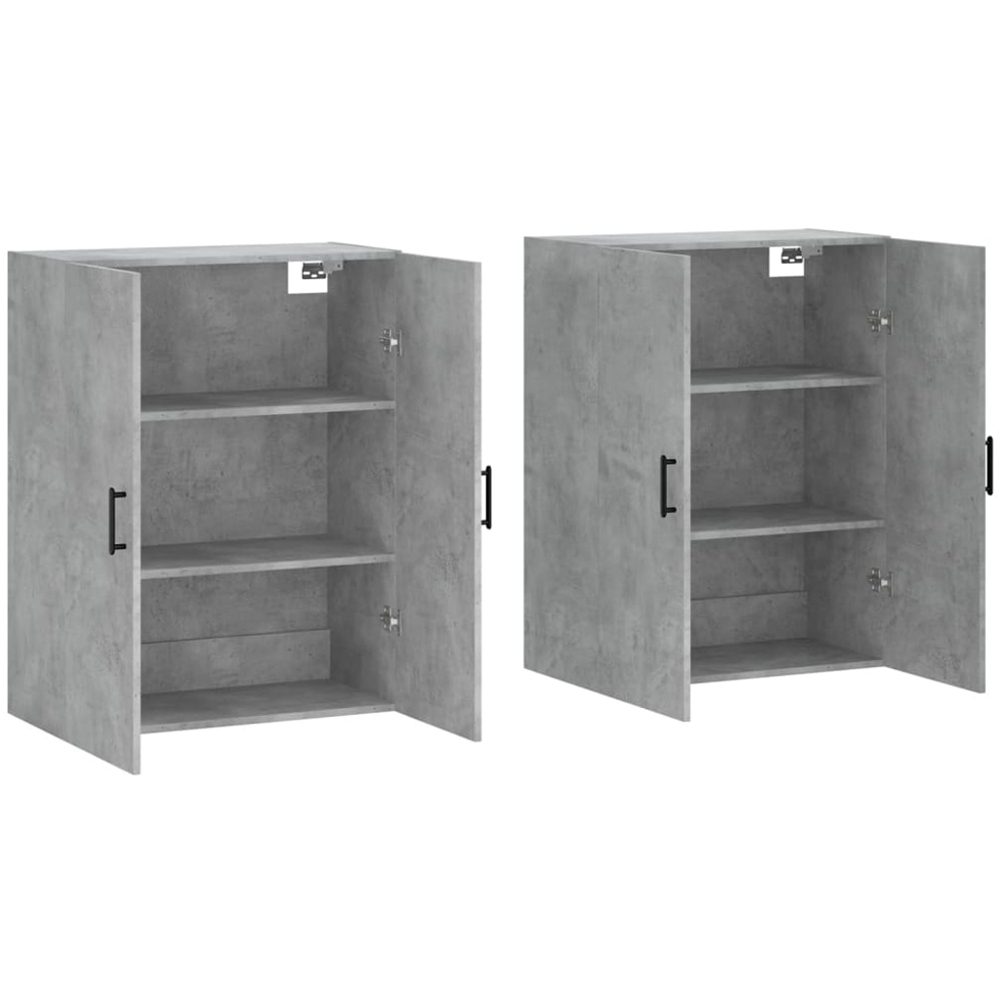 vidaXL 2 Door Concrete Grey Wall Mounted Cabinet 2 Pack Image 4