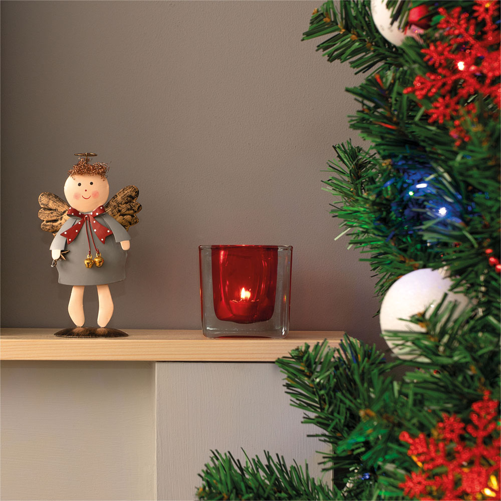 St Helens Grey Metal Angel Ornament 17cm Image 4