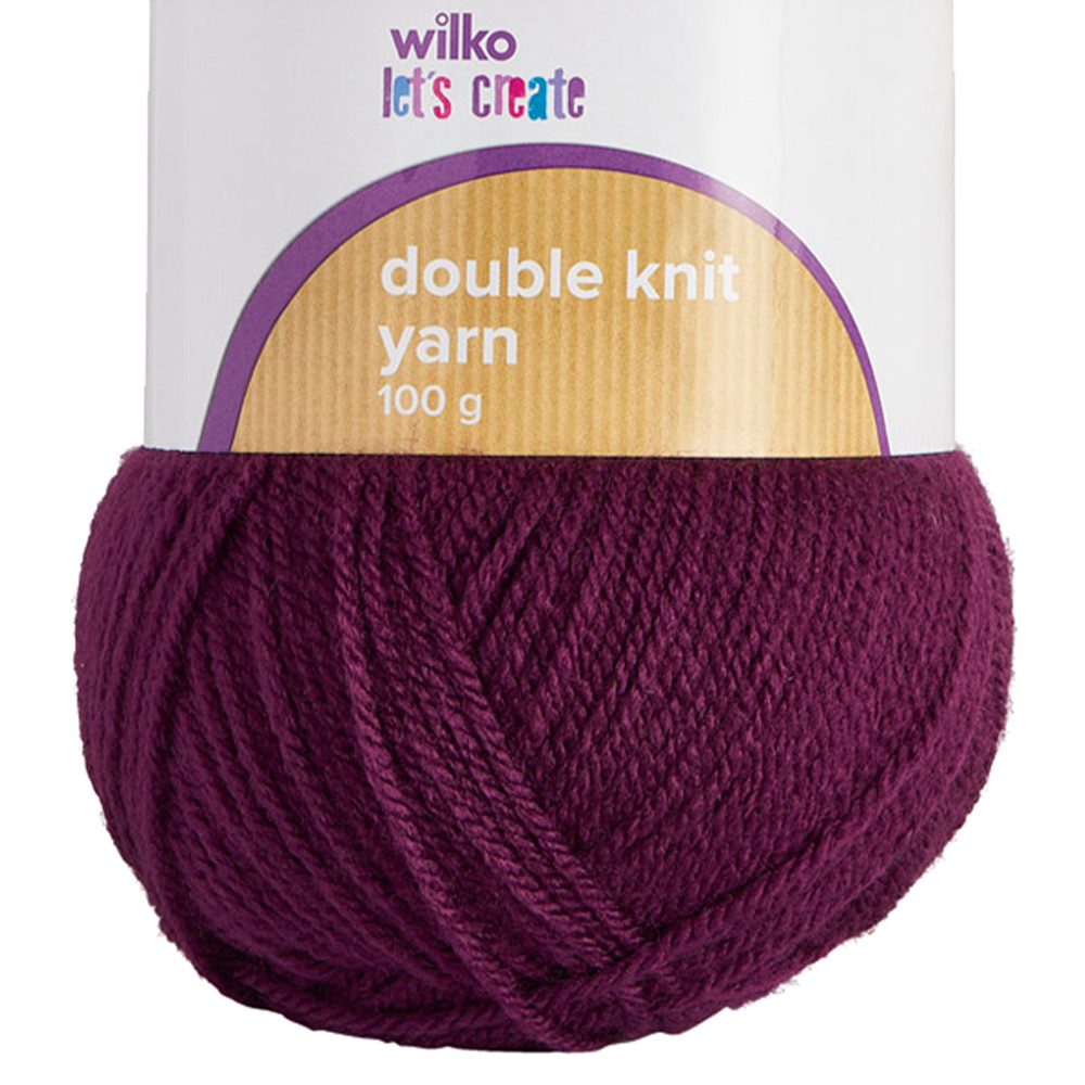 Wilko Double Knit Yarn Purple 100g Image 3