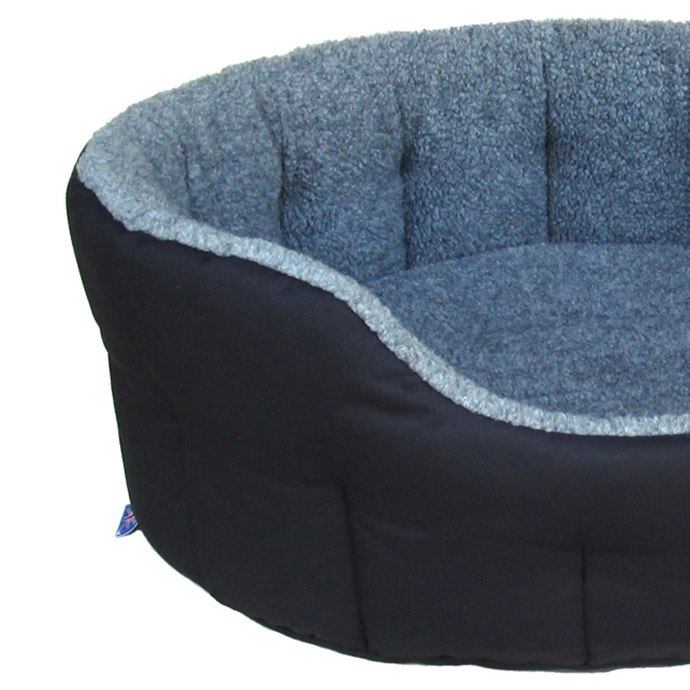P&L Medium Black Premium Bolster Dog Bed Image 3
