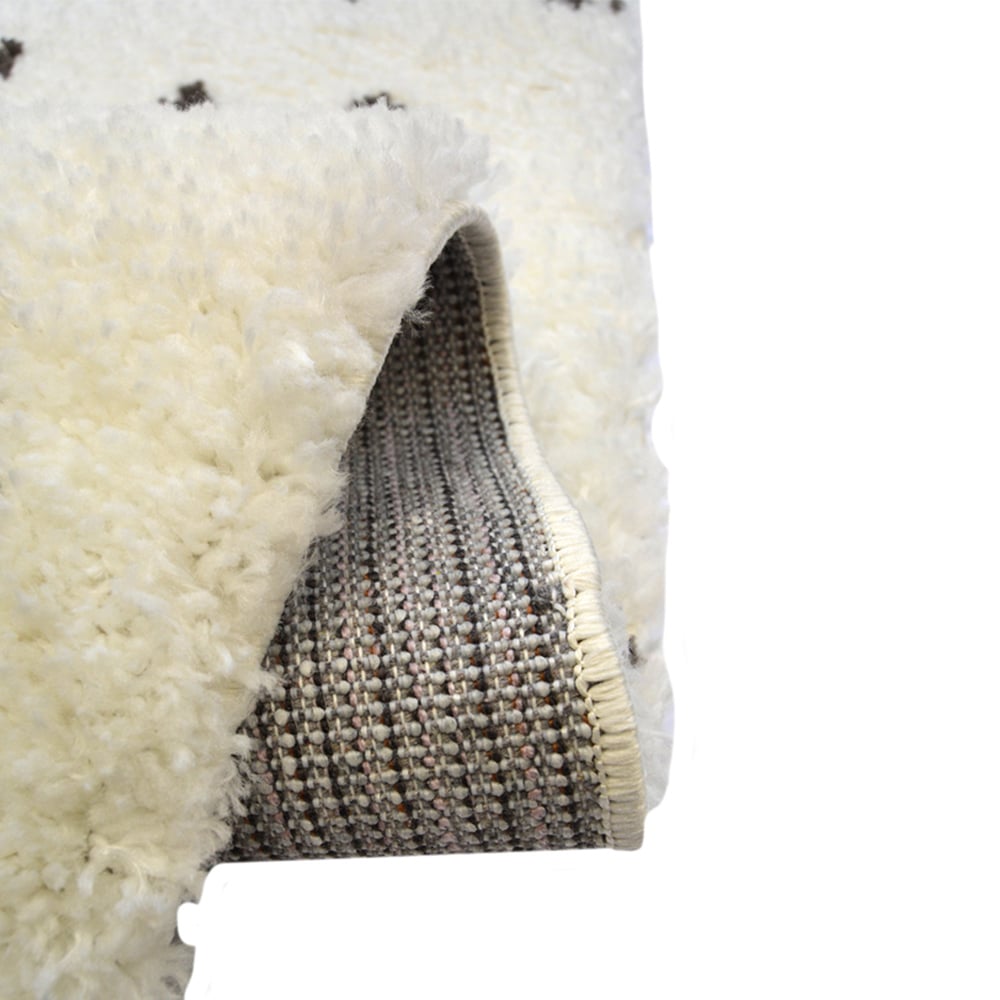 Homemaker Monochrome Snug Spotty Shaggy Rug 120 x 170cm Image 4