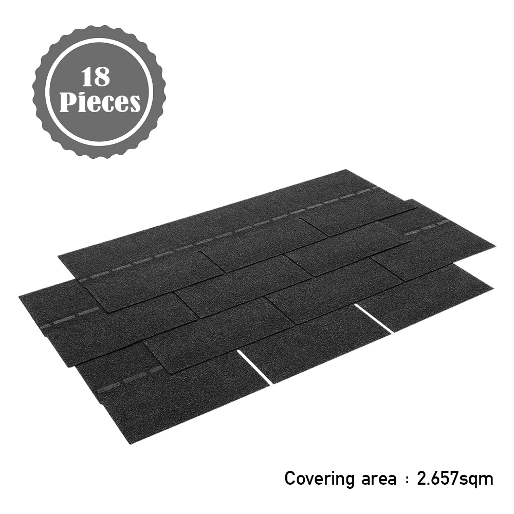 Living And Home Black Self-Adhesive Asphalt Shingles Bitumen Roofing 330 x 1000cm Image 6
