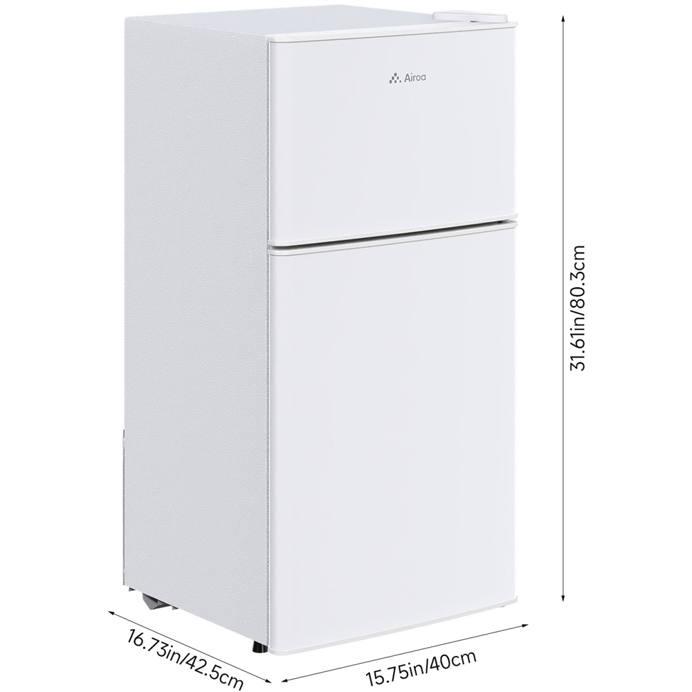 Airoa EK110056 White 51L Freestanding Top Freezer Fridge with Dual Zones Image 8