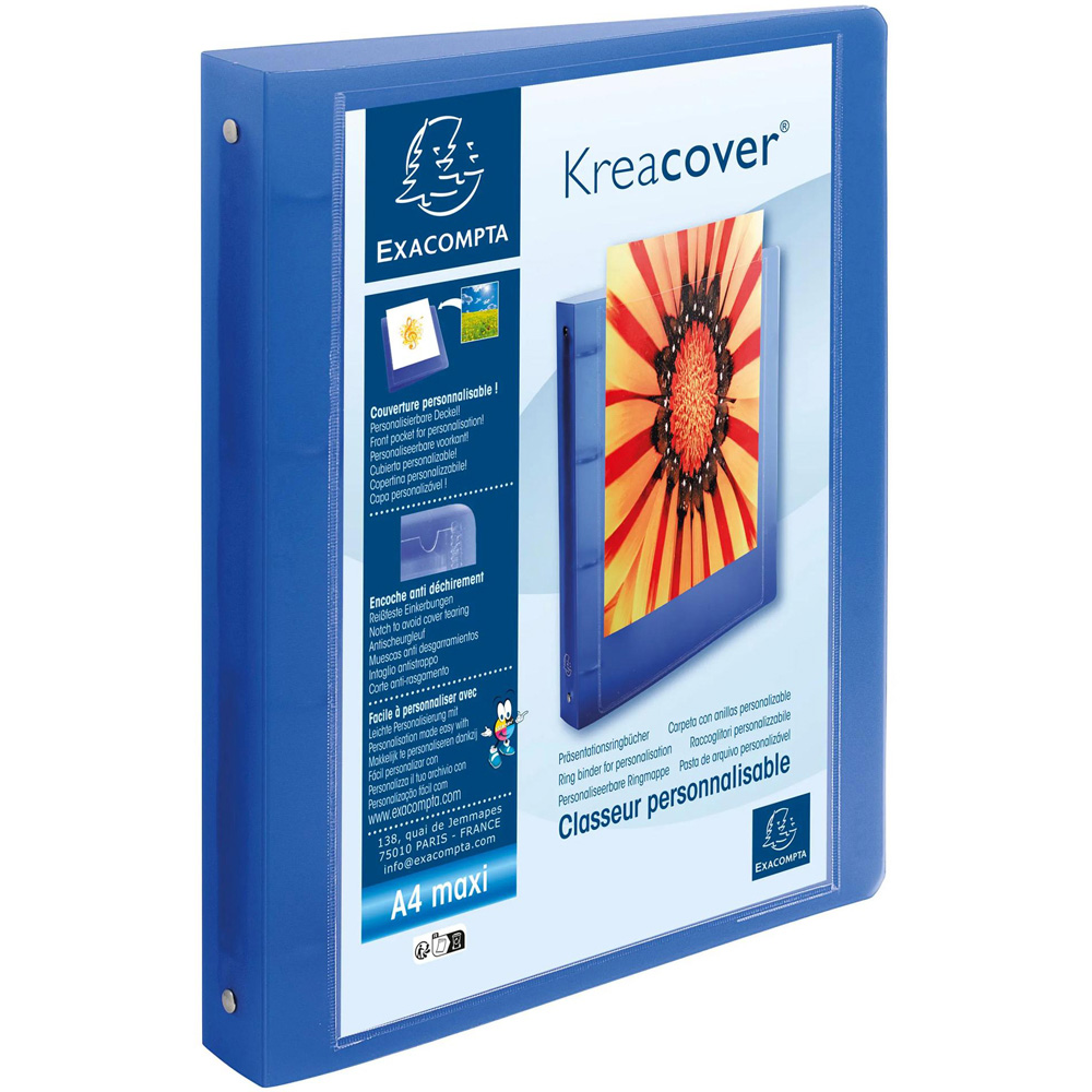 Exacompta Kreacover A4 Multicolour 4R Chromaline Ring Binder 15 Pack Image 5