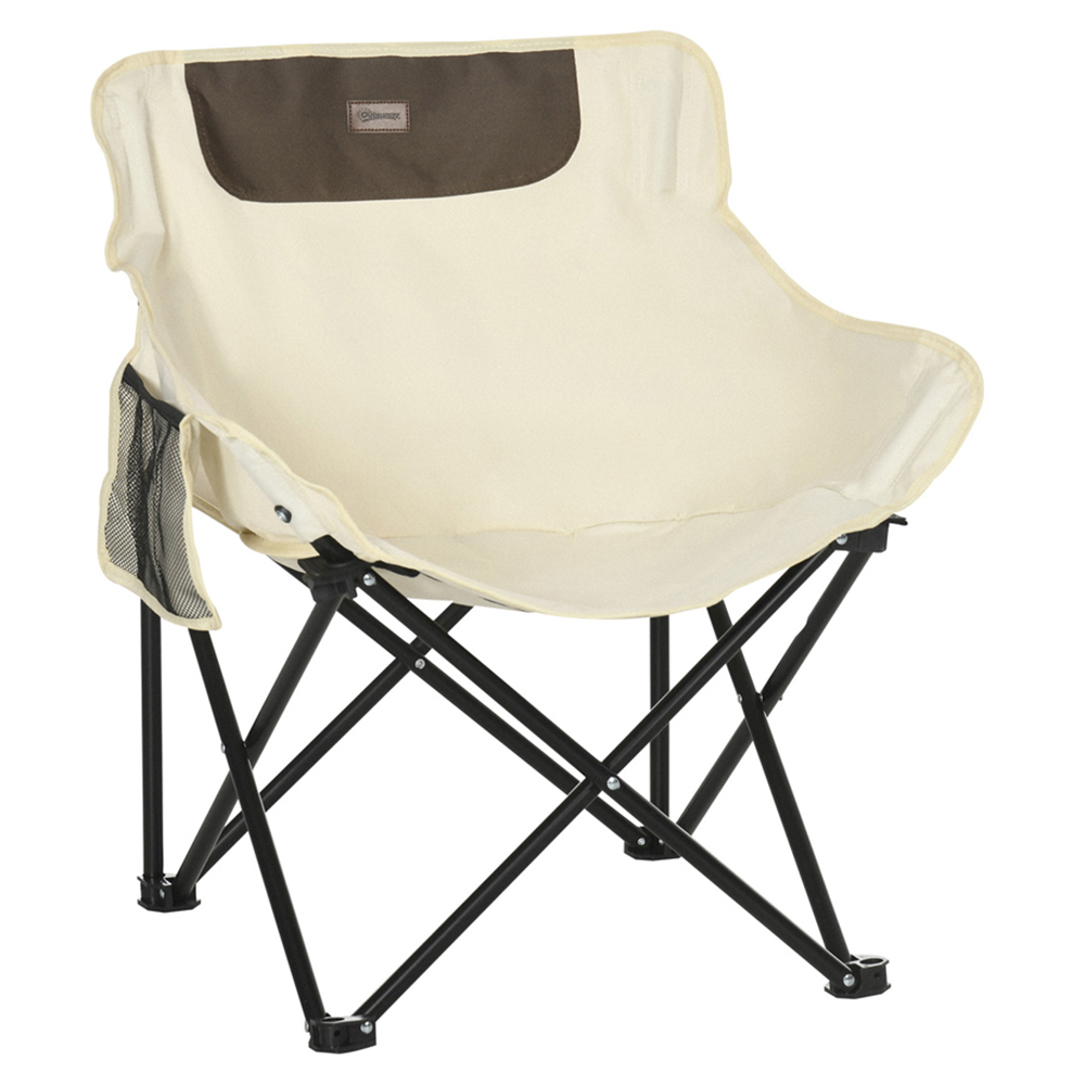 Outsunny White Light Folding Camping Chair Image 1
