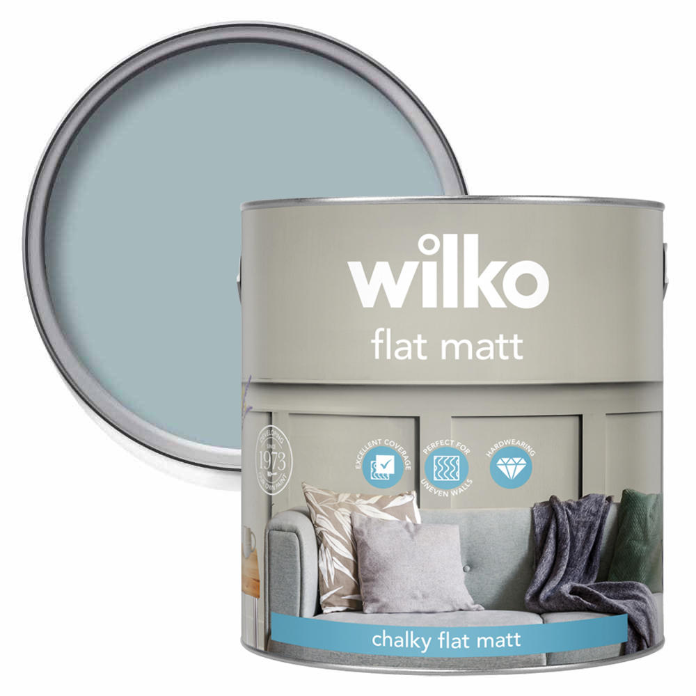 Wilko Lakeside Flat Matt Emulsion Paint 2.5L Image 1