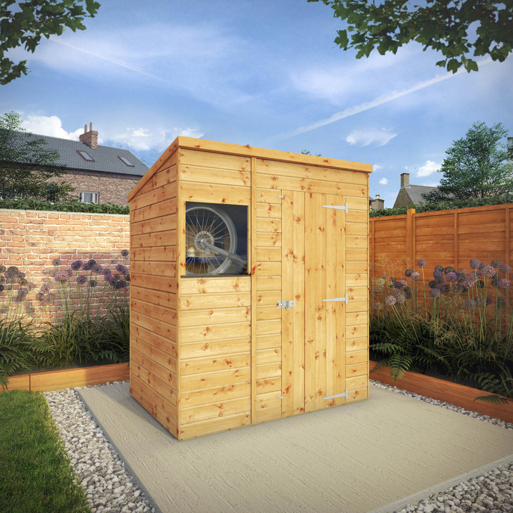 Mercia 6 x 4ft Shiplap Pent Wooden Shed Image 2