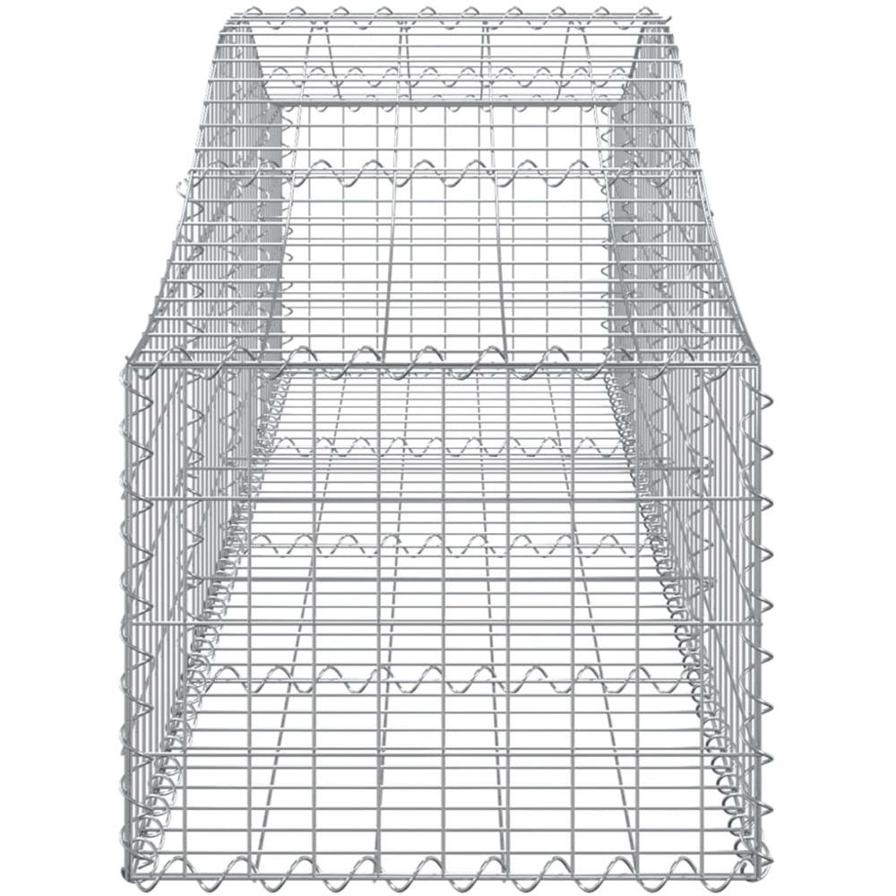 vidaXL Silver Galvanised Iron Arched Gabion Basket 200 x 50 x 40/60cm Image 3