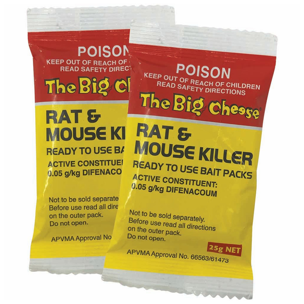 The Big Cheese Mouse and Rat Killer Grain Bait 6 x 25g Image 2