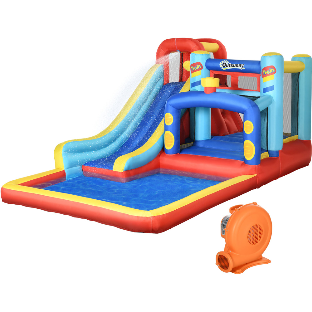 Outsunny 4 in 1 Kids Bouncy Castle with Blower Image 1
