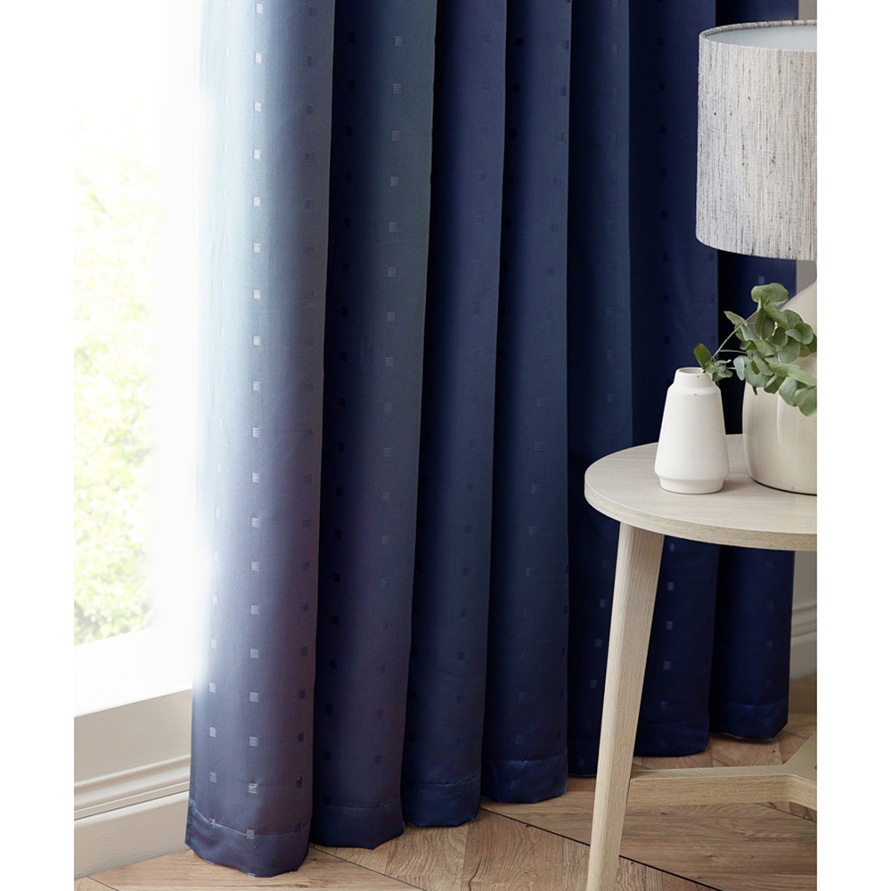 Alan Symonds Madison Navy Ring Top Curtain 168 x 229cm Image 3