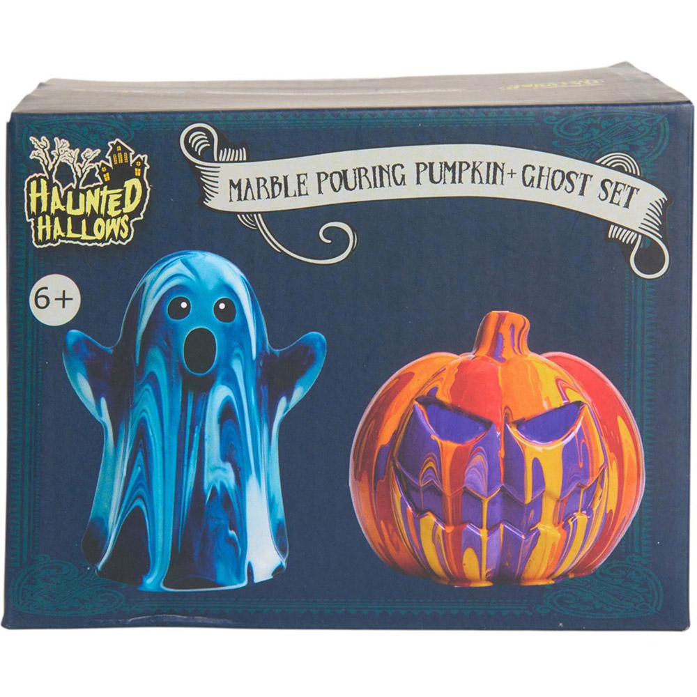 Marble Pouring Pumpkin and Ghost Set Image 1