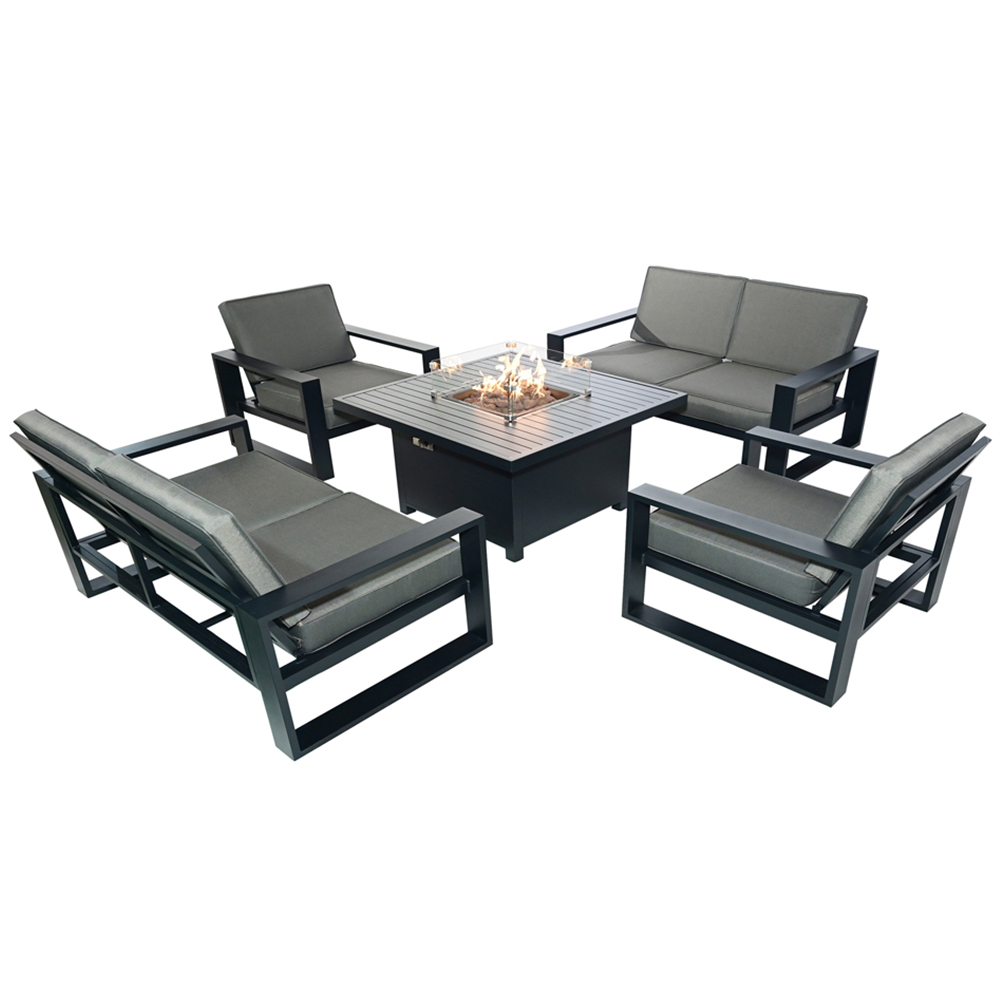 Furniture One 6 Seater Aluminium Garden Dining Set Image 2