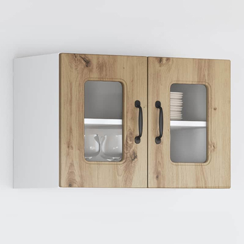 vidaXL Kalmar 2 Door Artisan Oak Wall Kitchen Cabinet Image 1