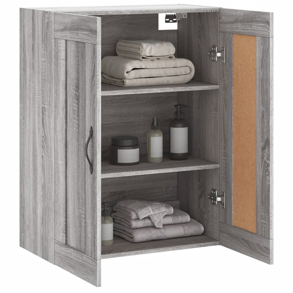 vidaXL 2 Door Grey Sonoma Wall Mounted Cabinet Image 5
