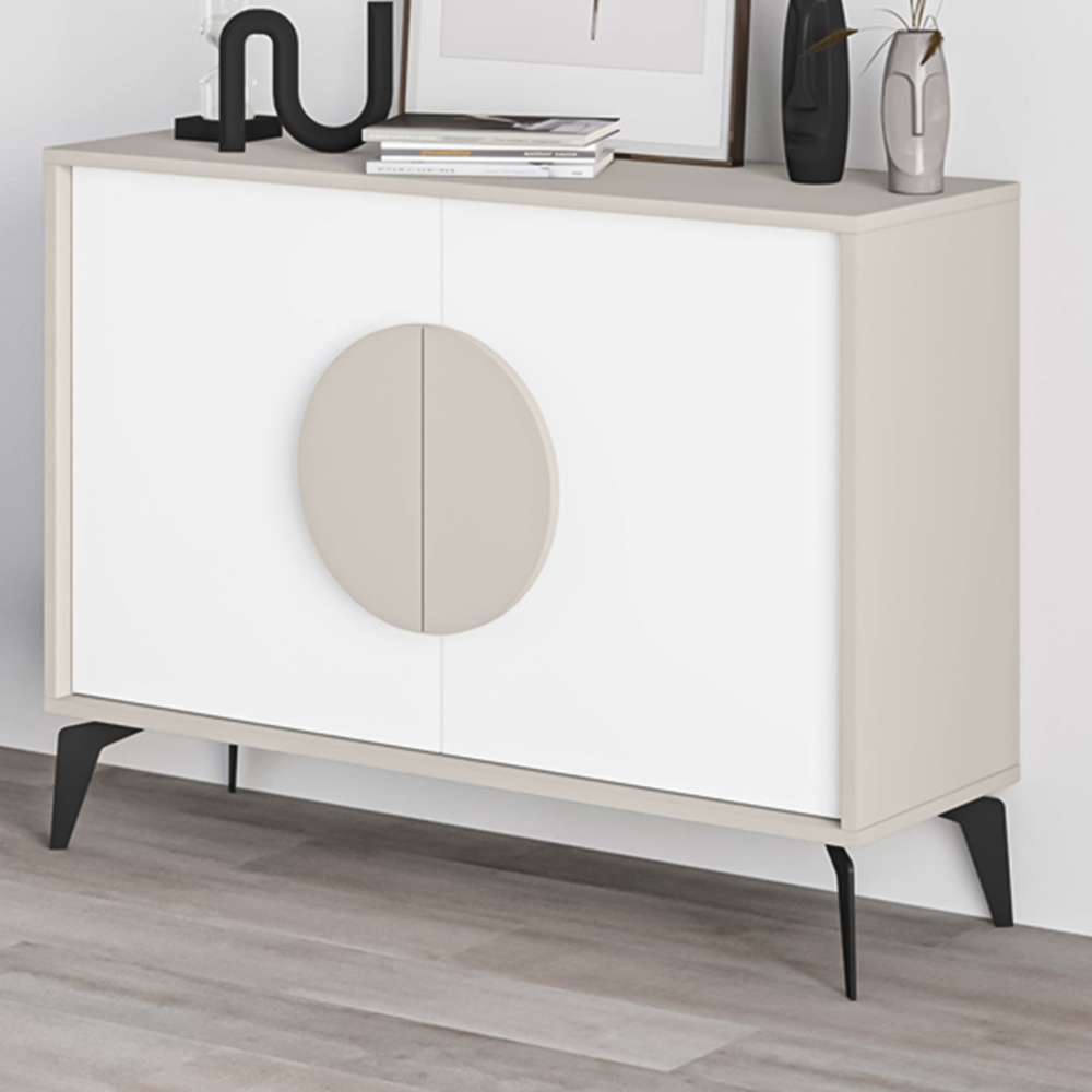 Decortie Gora Sandstone and White Console Sideboard Image 1