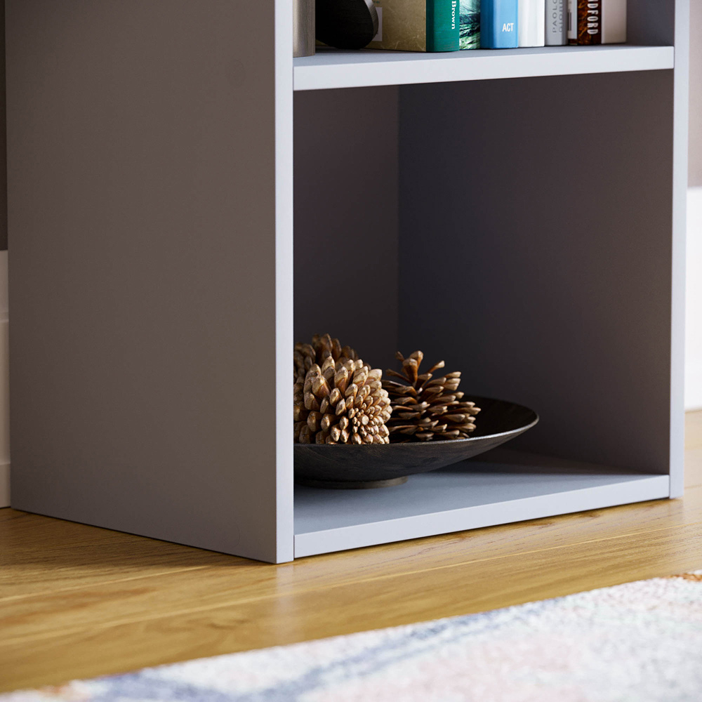 Vida Designs Oxford 4 Shelf Grey Cube Bookcase Image 6