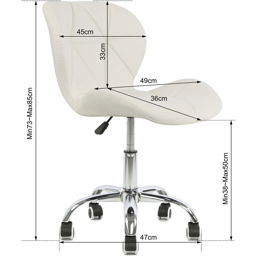 Orion White Swivel Office Chair Image 6