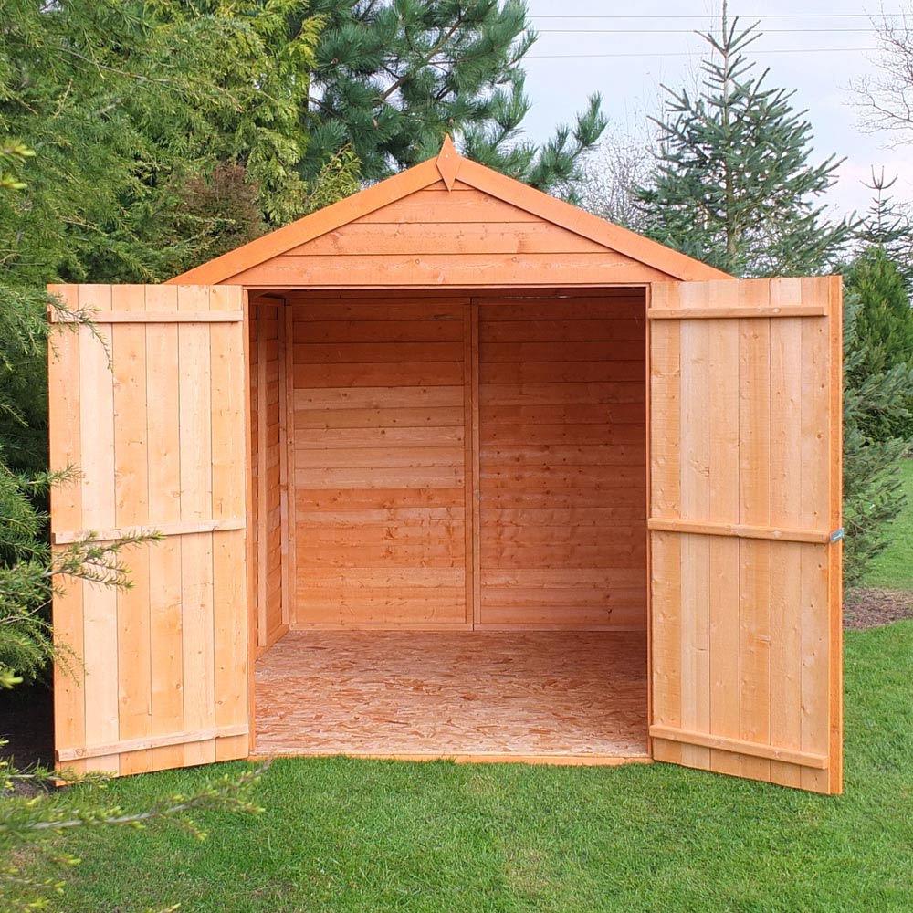 Shire 7 x 5ft Double Door Dip Treated Overlap Apex Shed Image 4
