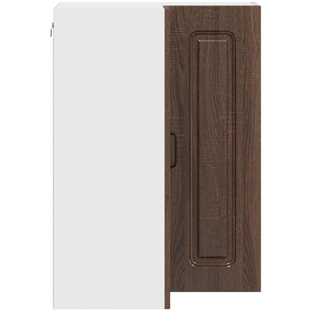vidaXL 2 Door Brown Oak Kitchen Wall Corner Cabinet Image 6