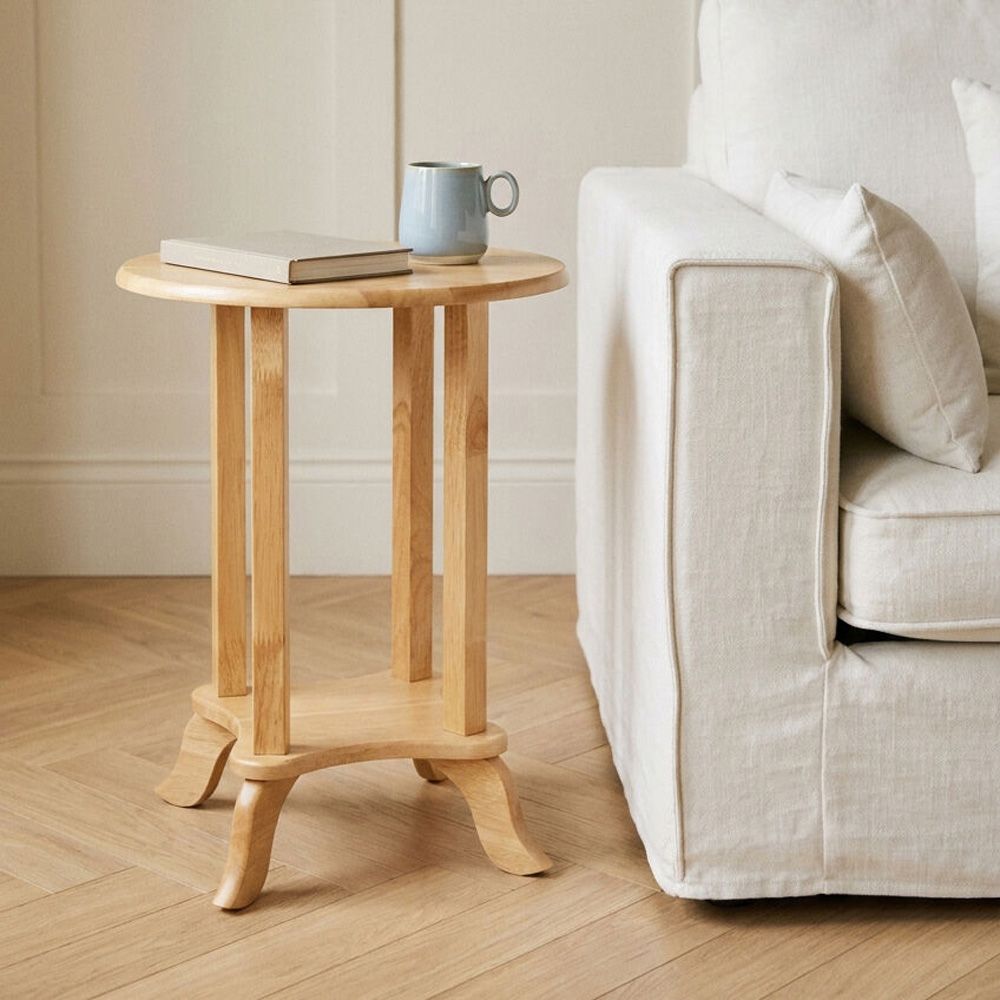 Premier Housewares Rubberwood Small Side Table Image 3