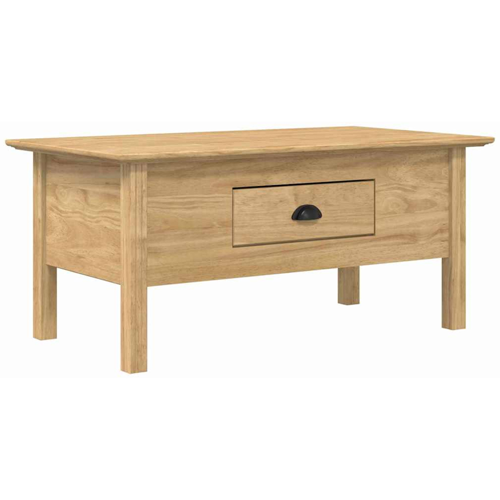 vidaXL Bodo Single Drawer Honey Brown Coffee Table Image 2