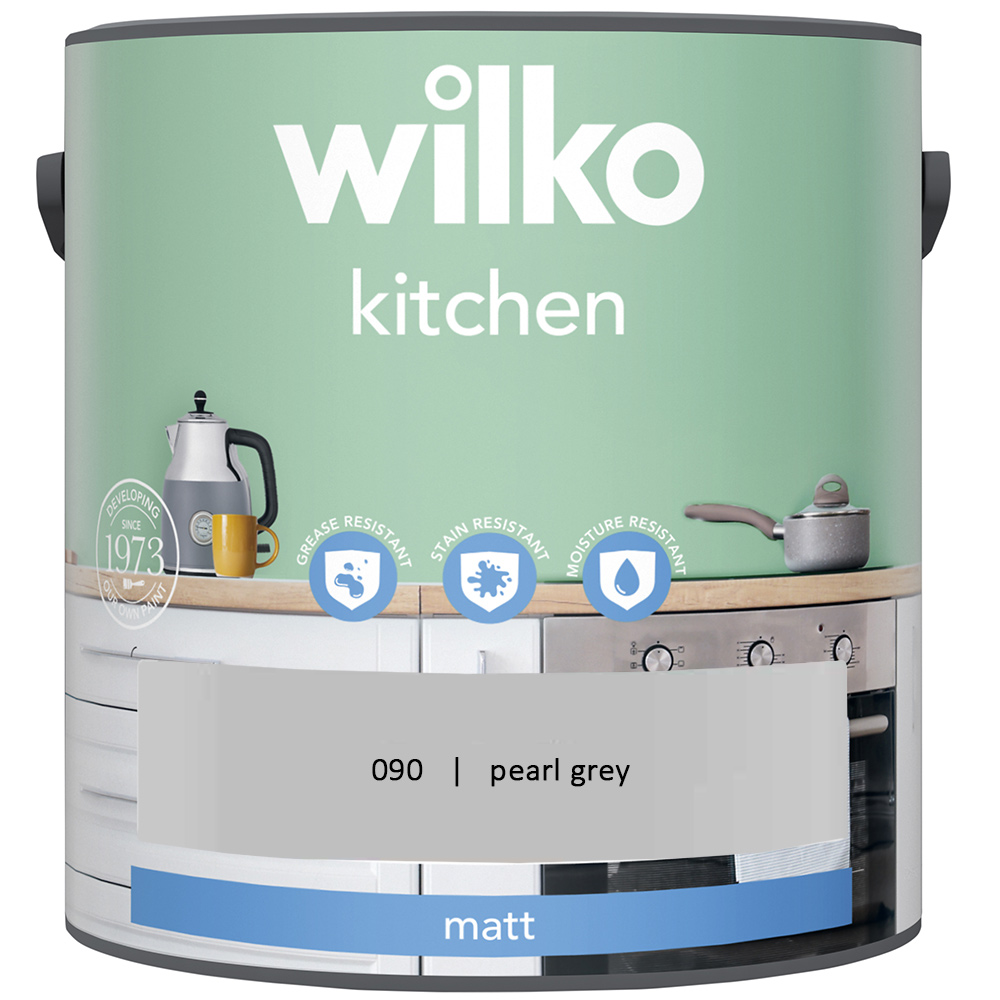 Wilko Kitchen Pearl Grey Matt Emulsion Paint 2.5L Image 2