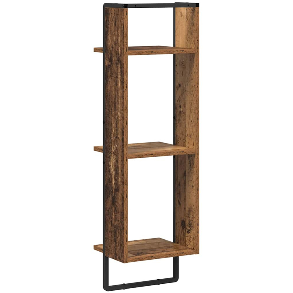 vidaXL 3 Shelf Old Wood Wall Shelf Image 6