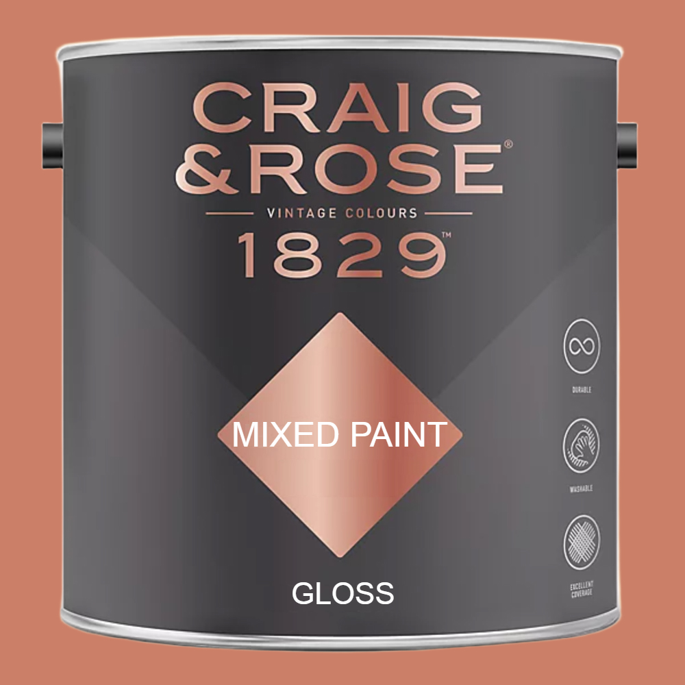 Craig & Rose 1829 Vintage Walls Wood and Metal Etruscan Red Gloss Mixed Paint 2.5L Image 2