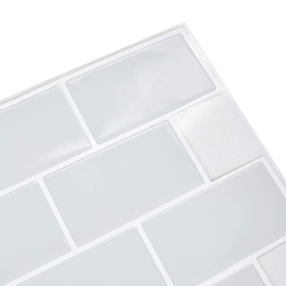 Living and Home Lattice Grey Peel and Stick Wallpaper Tile 10 Pack Image 5