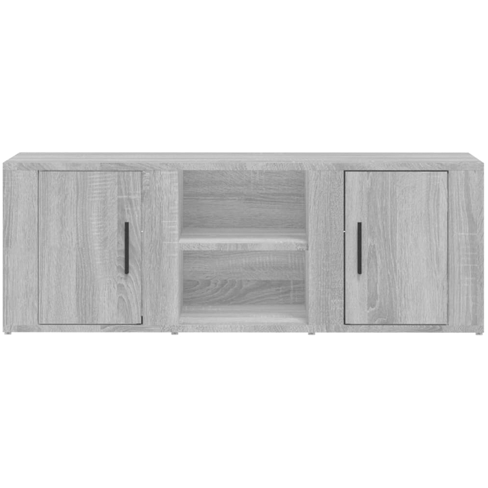 vidaXL 2 Door 2 Shelf Grey Sonoma TV Cabinet Image 4