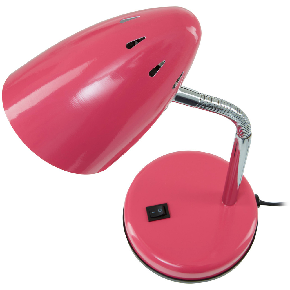 Premier Housewares Pink Gloss Desk Lamp Image 4