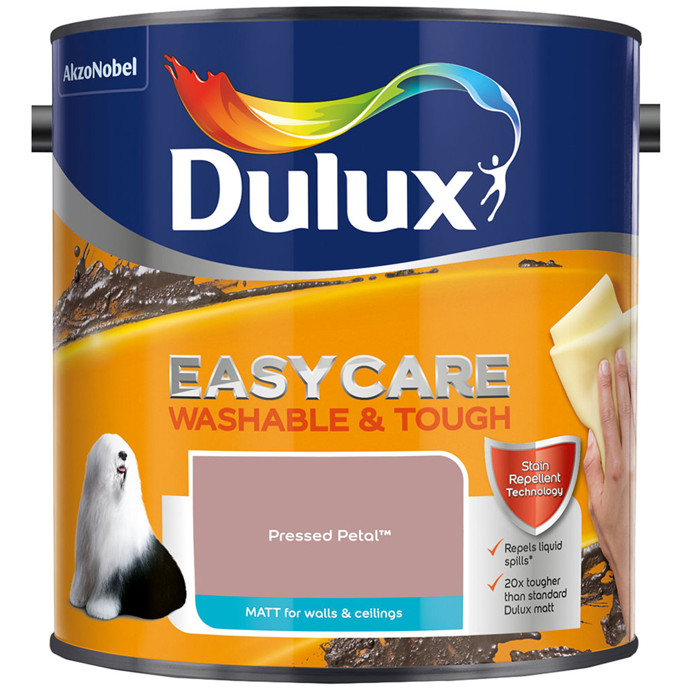 Dulux Easycare Washable & Tough Pressed Petal Matt Paint 2.5L Image 2