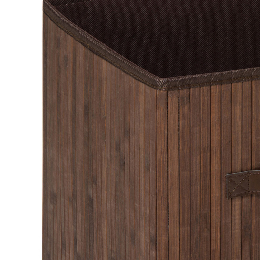 Premier Housewares Kankyo Dark Brown Bamboo Storage Box with Handles Image 2