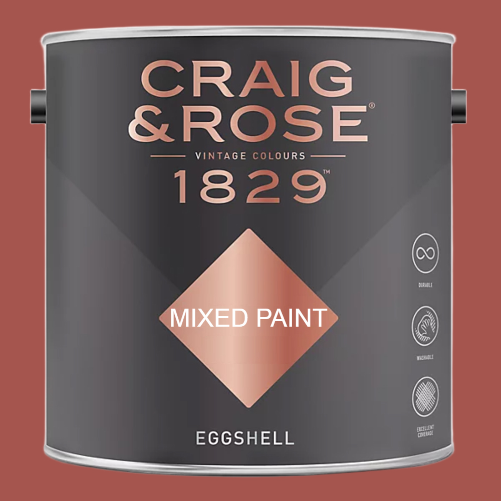 Craig & Rose 1829 Vintage Walls Wood and Metal Red Barn Eggshell Paint 2.5L Image 2