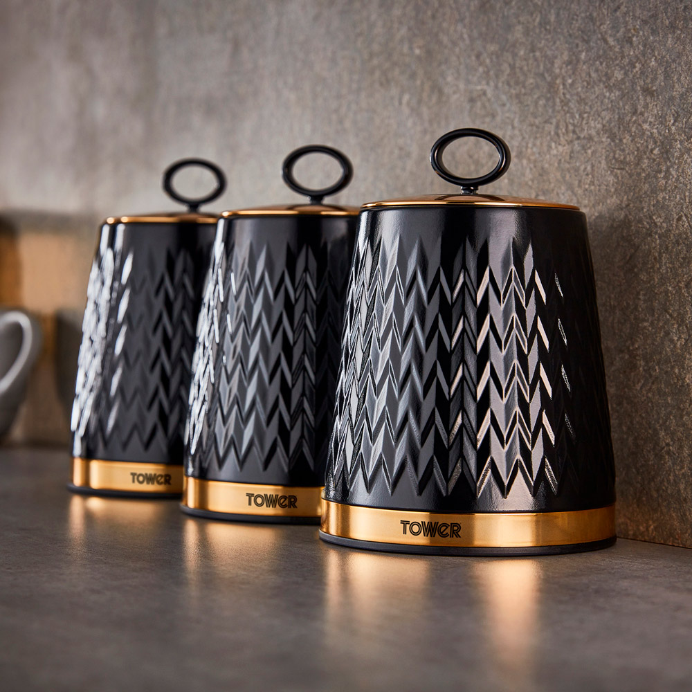 Tower Empire Black Canister 3 Pack Image 6