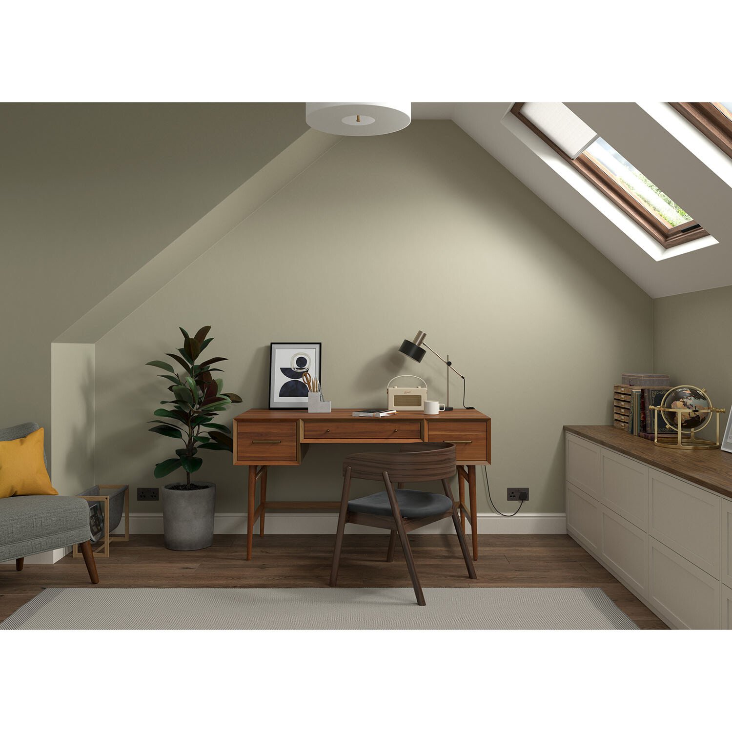 Dulux Heritage Walls and Ceilings Olive Tree Velvet Matt Emulsion Paint 2.5L Image 6