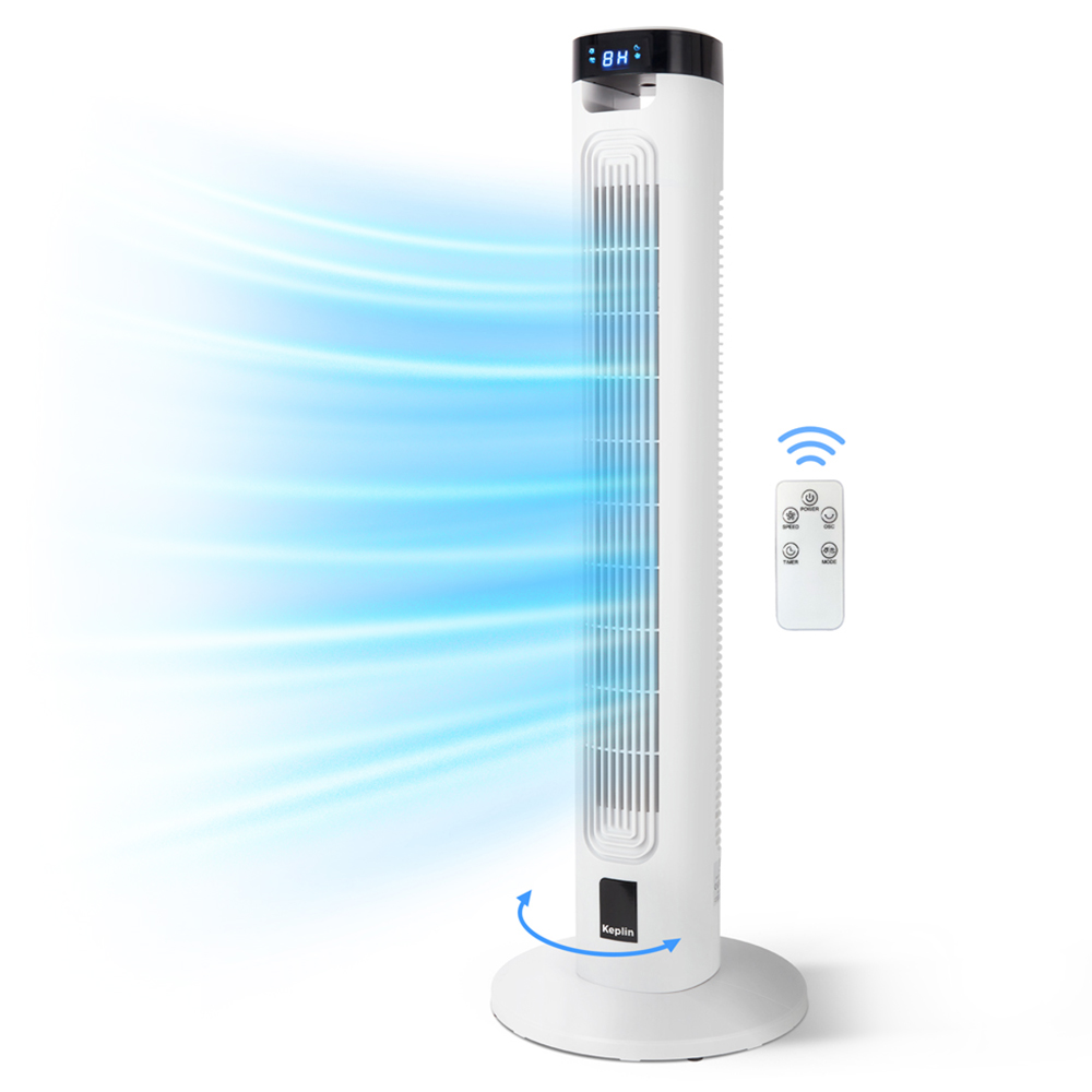 Keplin White 3 Speed Cooling Tower Fan with Remote Control 36 inch Image 2