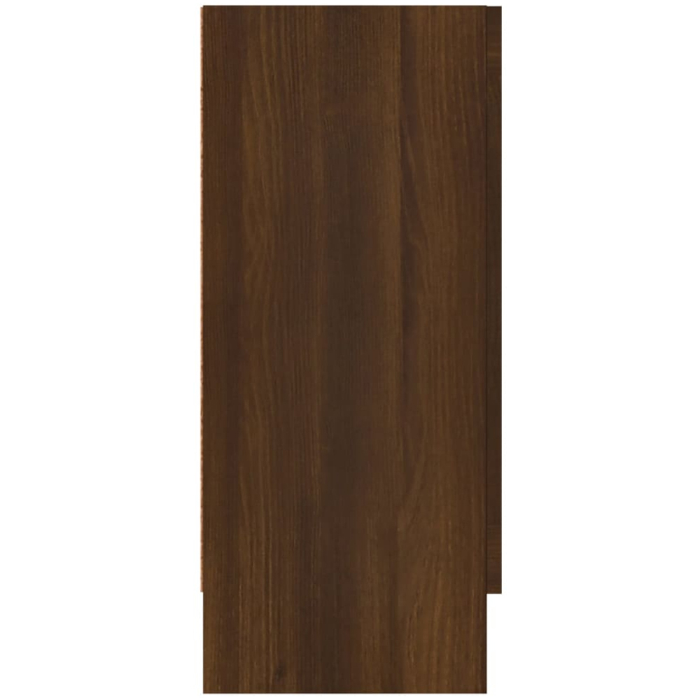vidaXL 2 Door 2 Shelf Brown Oak Sideboard Image 4
