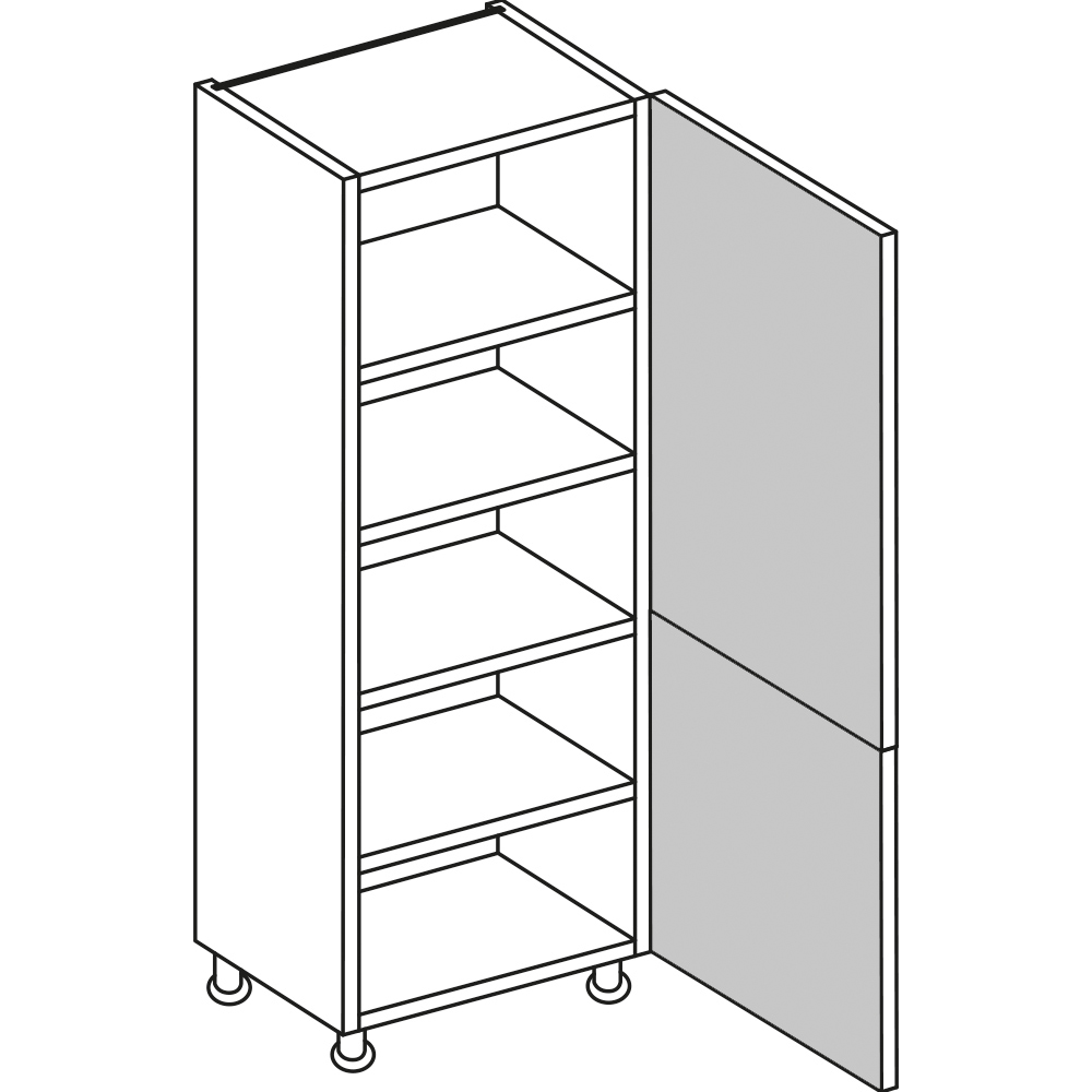wilko Modern Slab Oyster Oak Larder 600mm Image 1