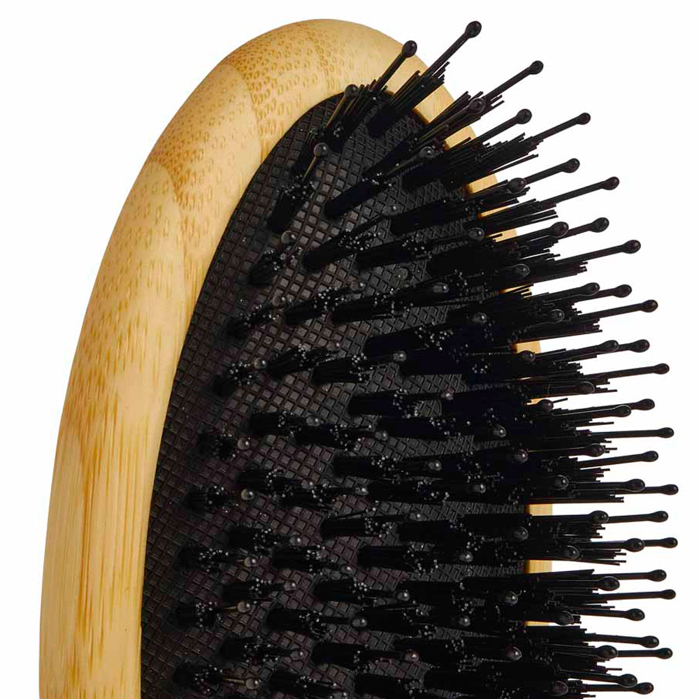 Wilko Bamboo Oval Combo Bristle Hair Brush Image 2