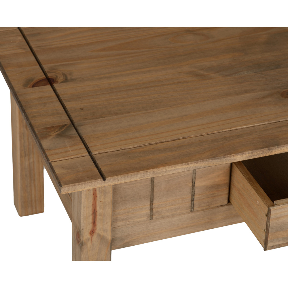 Seconique Panama Single Drawer Natural Wax Coffee Table Image 7