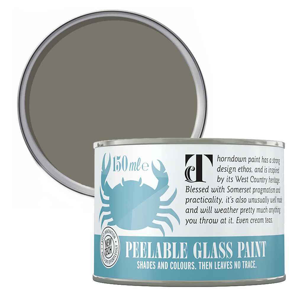 Thorndown Dormouse Grey Peelable Glass Paint 150ml Image 1