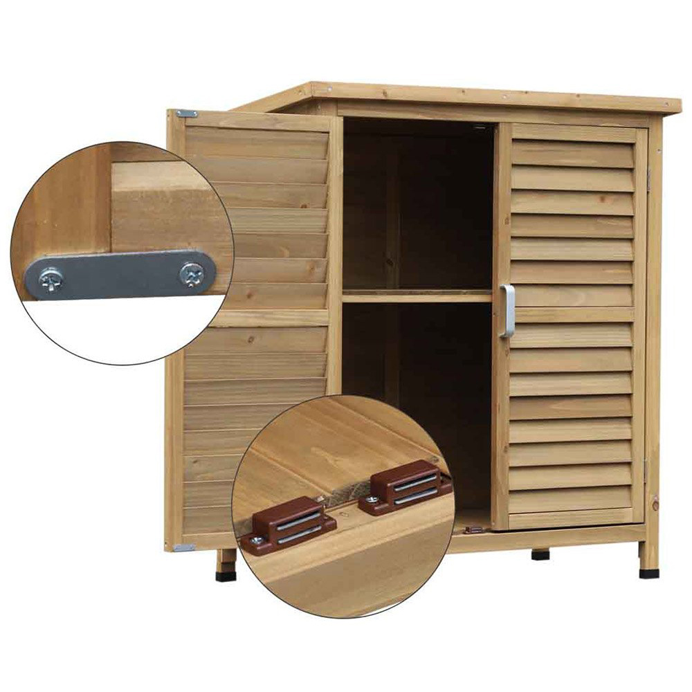 Outsunny Wooden Garden Storage Shed Image 7