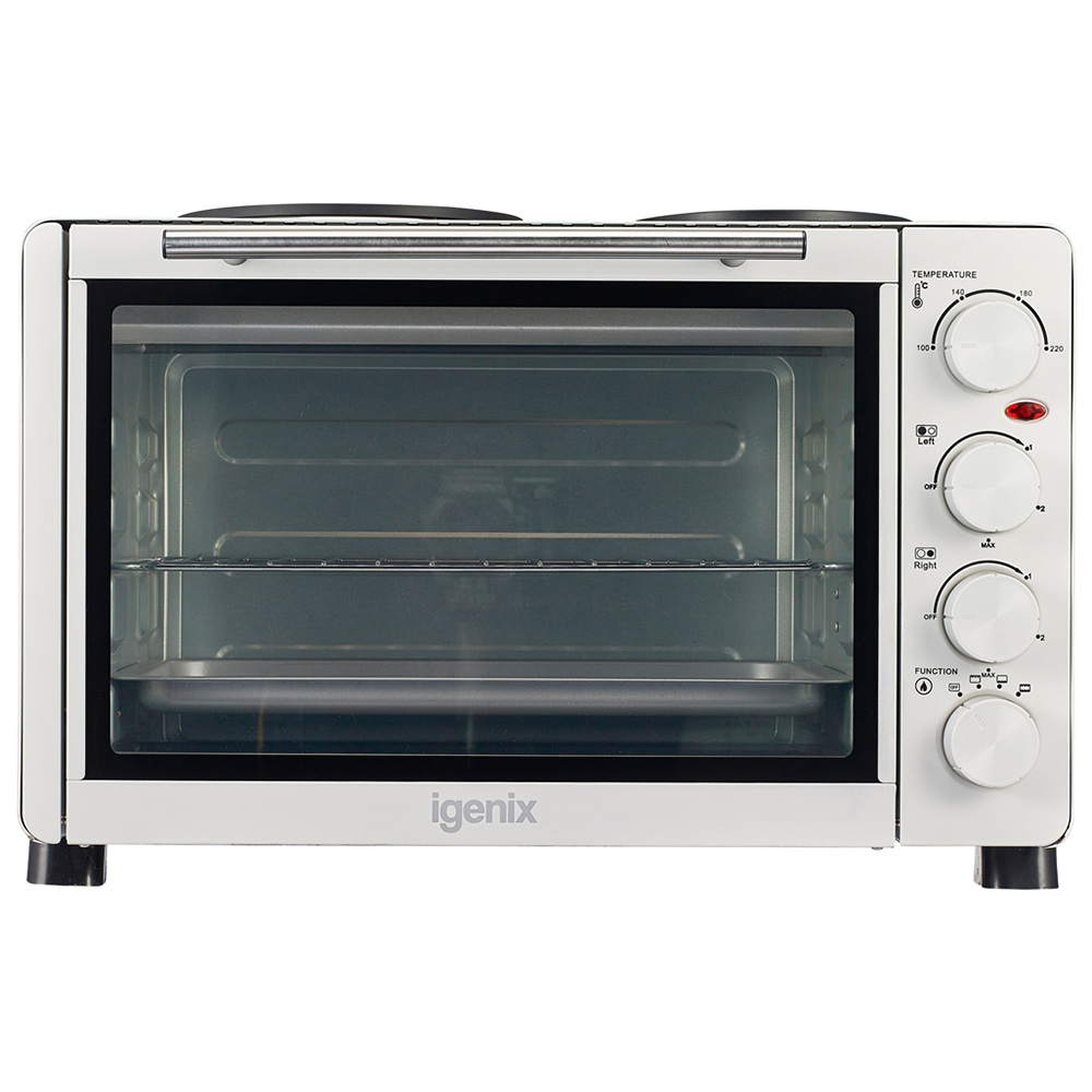 Igenix 30L Mini Oven and Grill with Double Hotplates Image 1