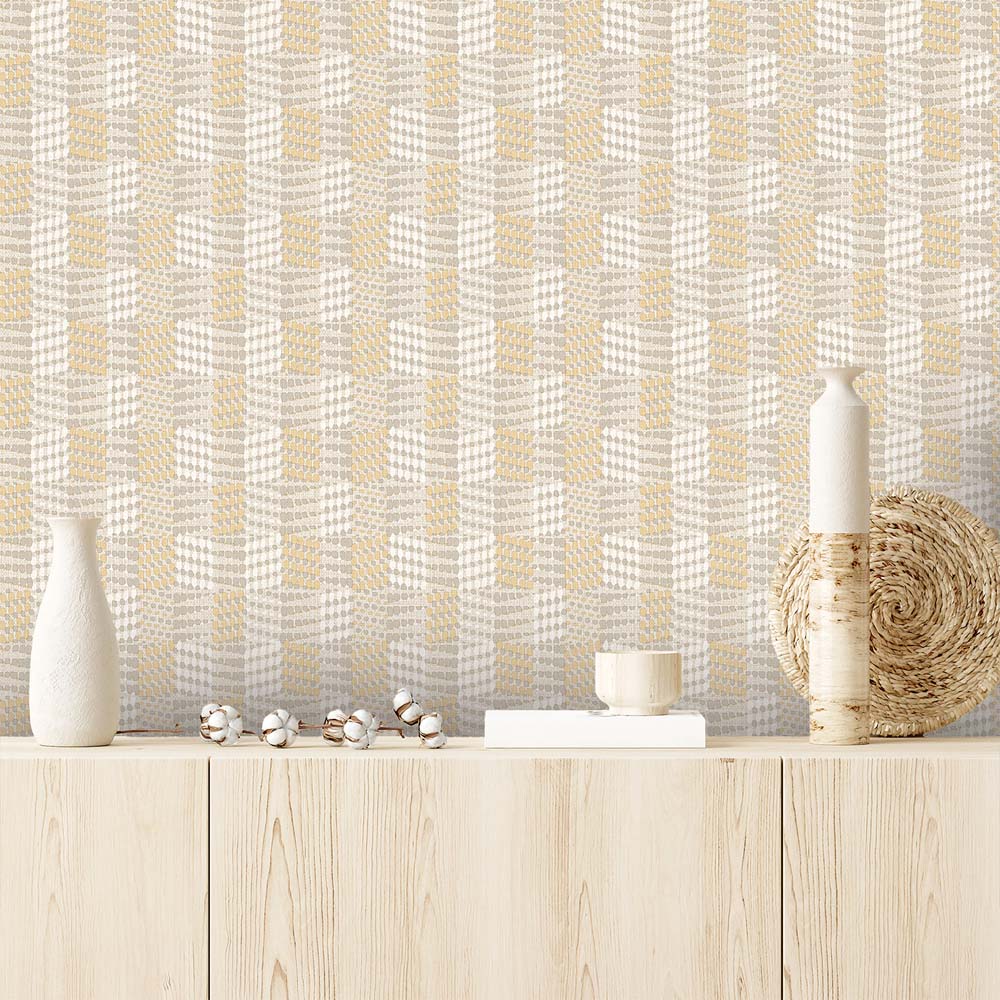 Belgravia Decor Zambaiti Parati Marrakech Dot Geo Sand and Beige Wallpaper Image 2